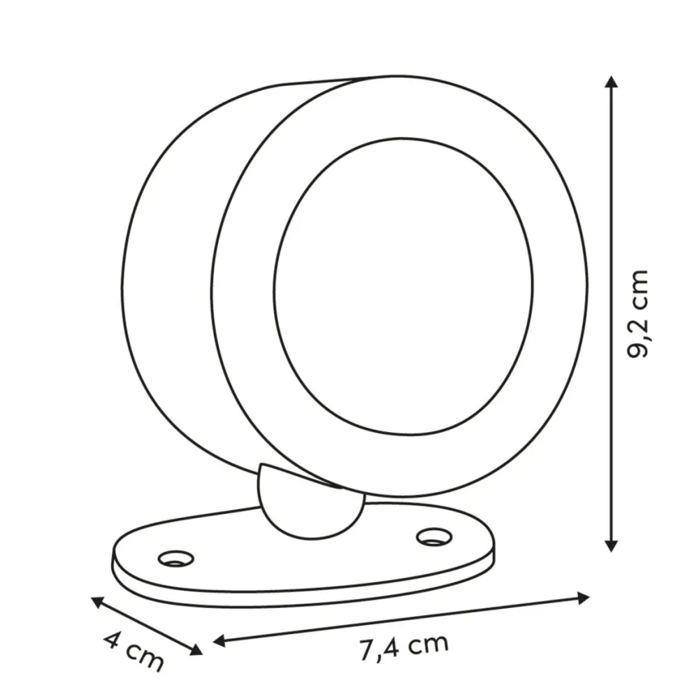 Oppladbar LED-vegglampe sort med touch-dimming 9,2 cm