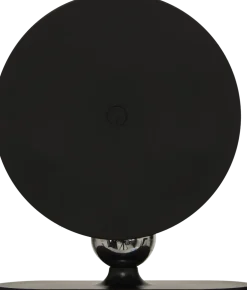 Oppladbar LED-vegglampe sort med touch-dimming 9,2 cm