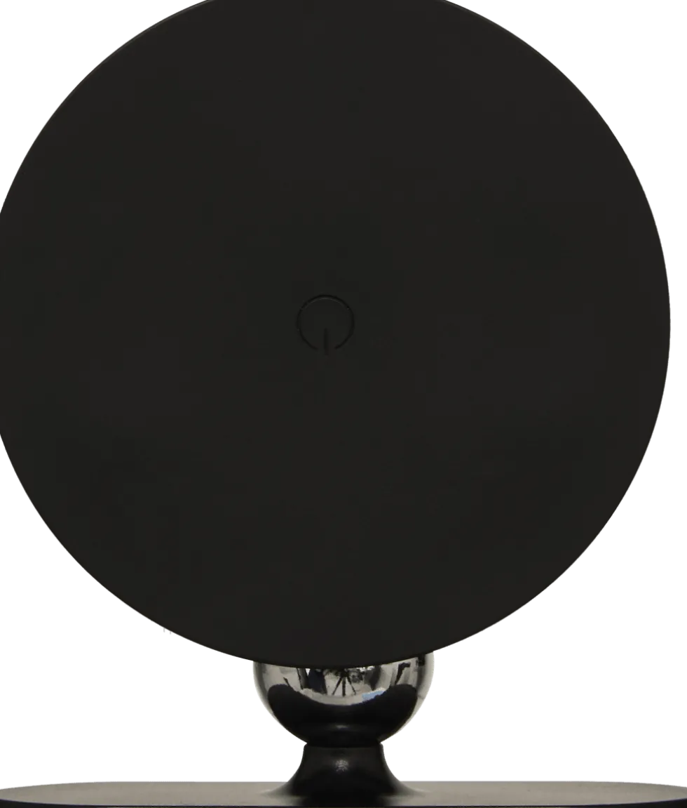 Oppladbar LED-vegglampe sort med touch-dimming 9,2 cm