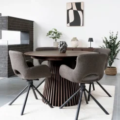 Osaka spisebord smoked oak veneer, uttrekkbart 120-240 cm