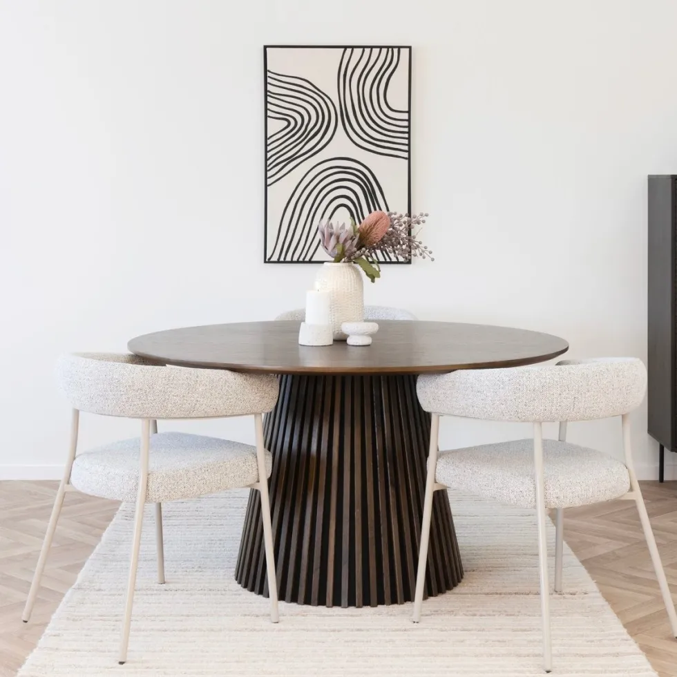 Osaka spisebord smoked oak veneer rund 140 cm