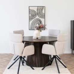 Osaka spisebord smoked oak veneer rund 140 cm