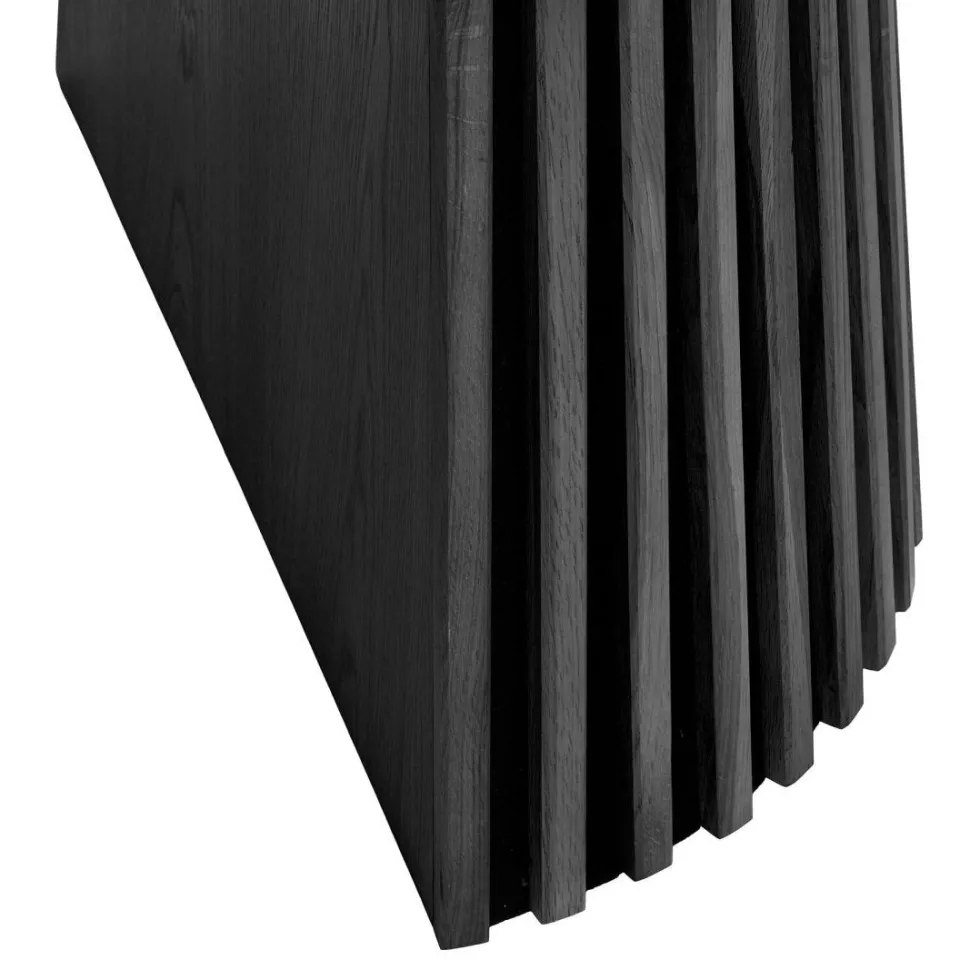 Osaka uttrekkbart spisebord sort eikefiner 120–200 cm