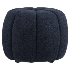 Paisley puff navy ø48 cm