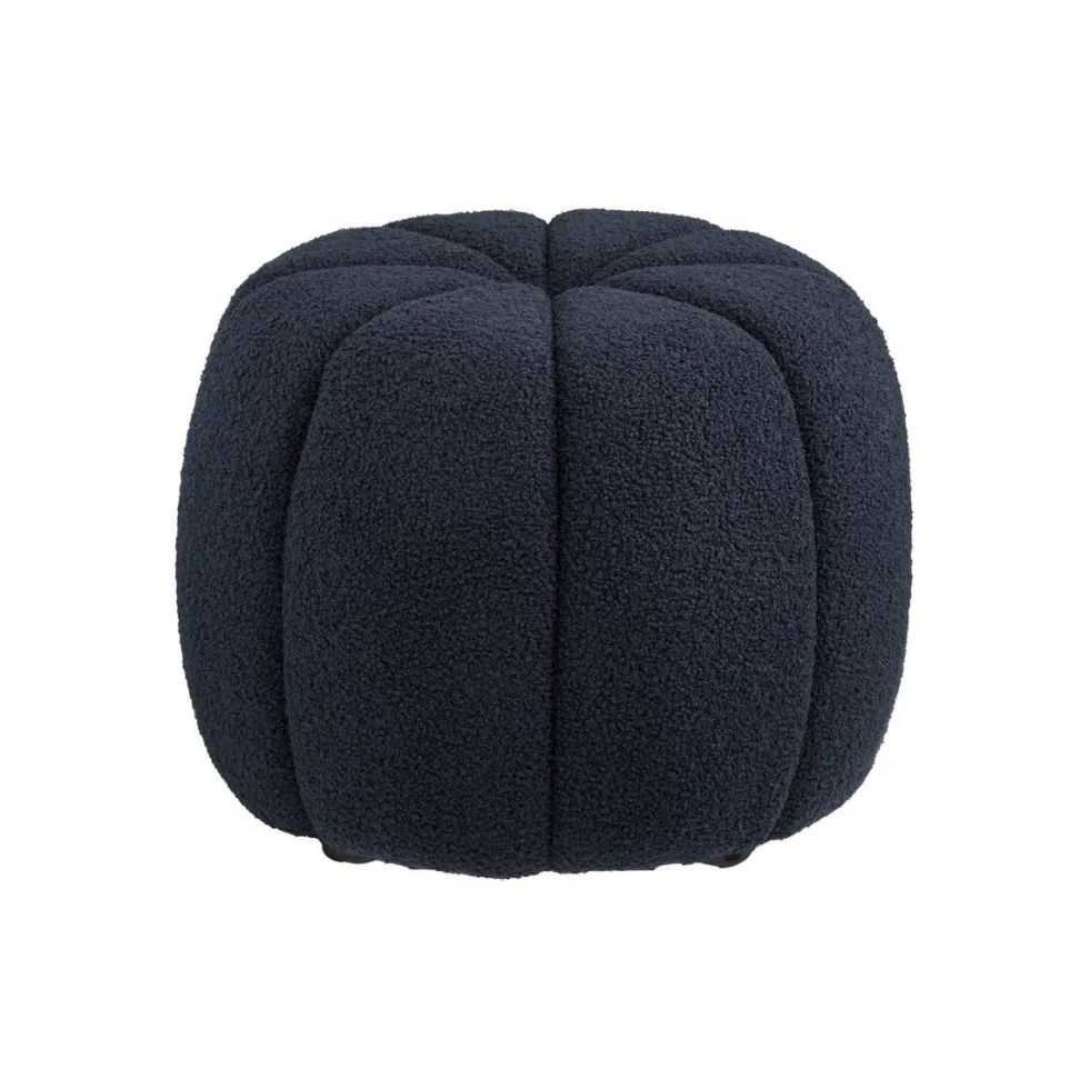 Paisley puff navy ø48 cm