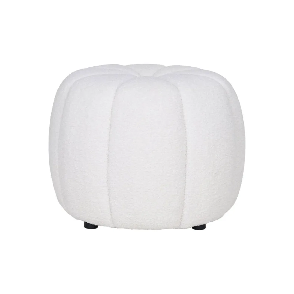 Paisley puff off-white ø48 cm