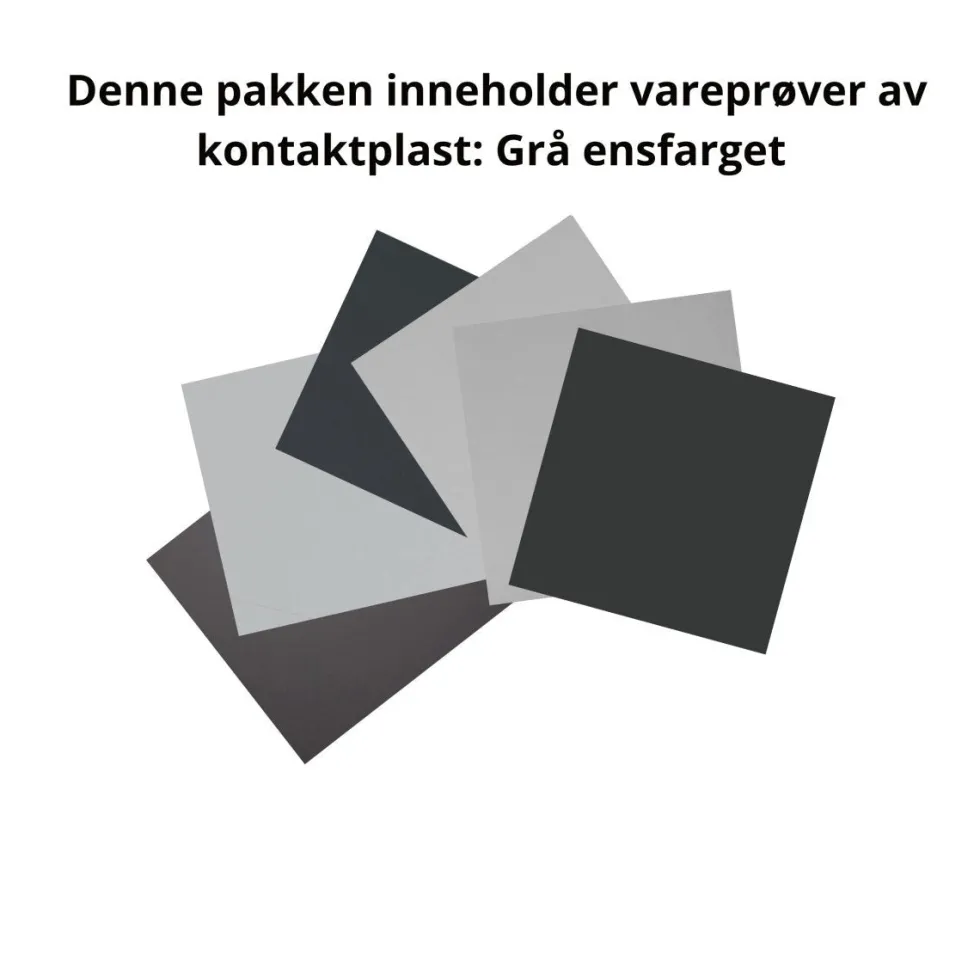 Pakke Grå ensfarget kontaktplast