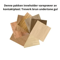 Pakke treverk brun undertone gul kontaktplast