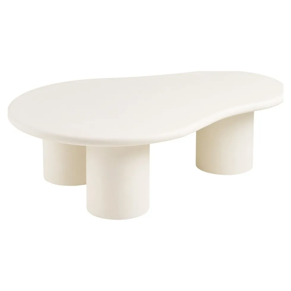 Palmera sofabord sement-look off-white 120 x 80 x 35 cm