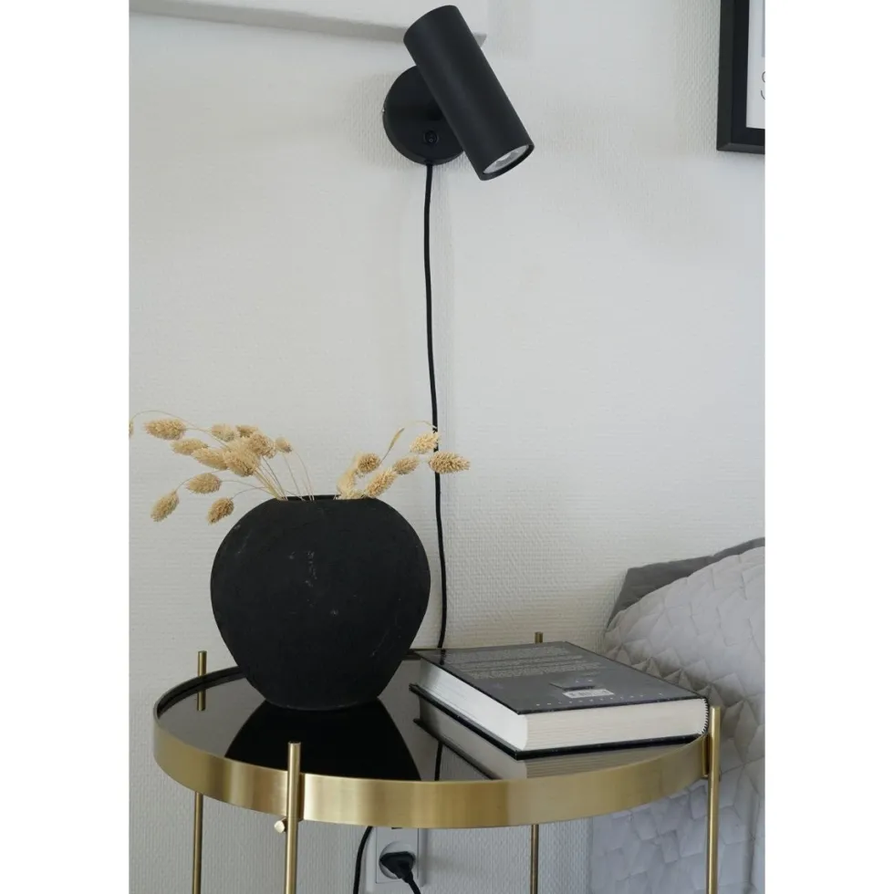 Paris vegglampe sort