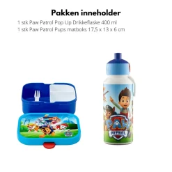 Paw Patrol matboks og flaske sett blå