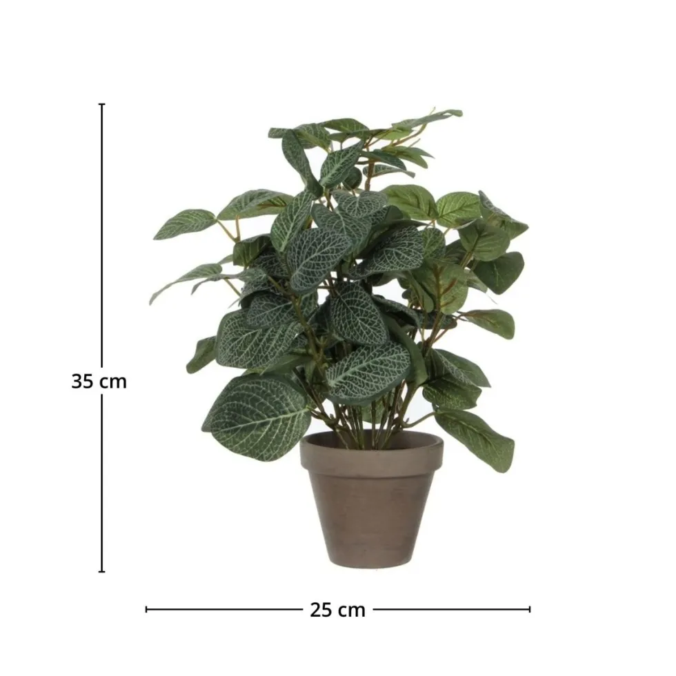 Pilea kunstig plante grønn med potte 35 x 25 cm