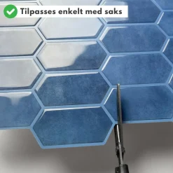 10-pk Alexandra blå selvklebende veggfliser