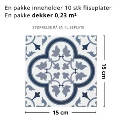 10-pk Amanda selvklebende veggfliser