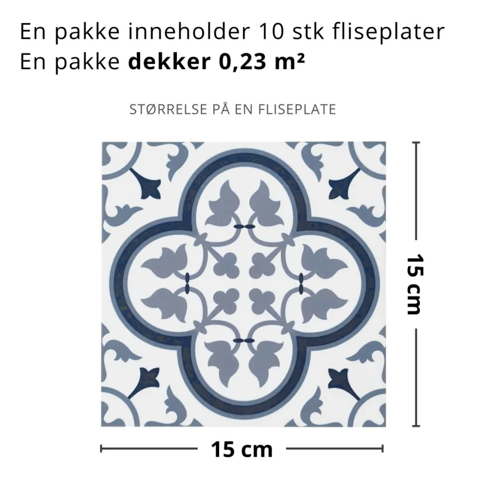 10-pk Amanda selvklebende veggfliser