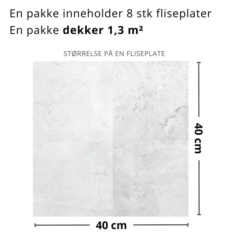 8-pk Amsterdam selvklebende fliser