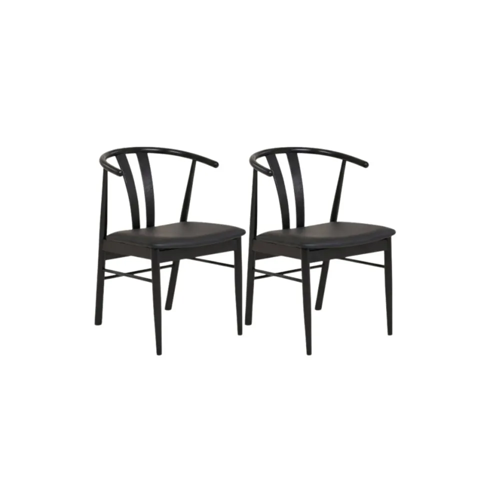 2-pk Artenara spisestol sort