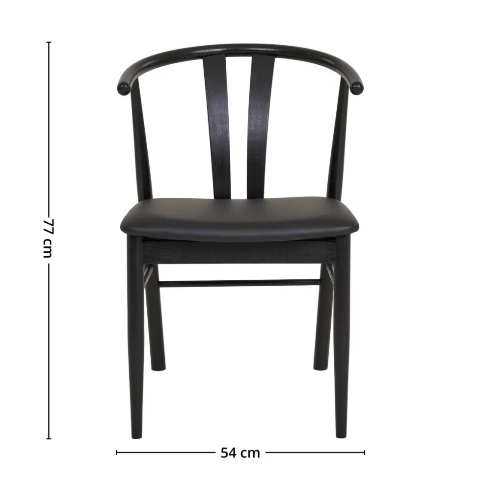 2-pk Artenara spisestol sort