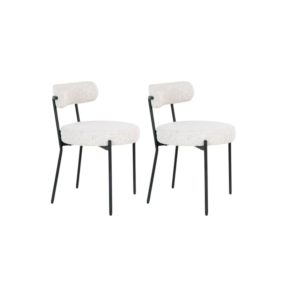 2-pk Badalona spisestol hvit