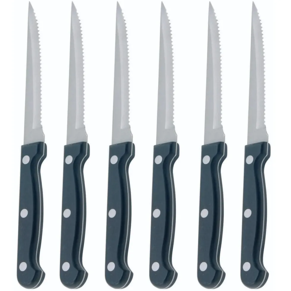 6-pk Biffkniver i rustfritt stål