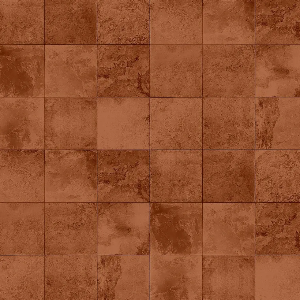 8-pk Bodø rust selvklebende fliser terrakotta betonglook 40 x 40 cm