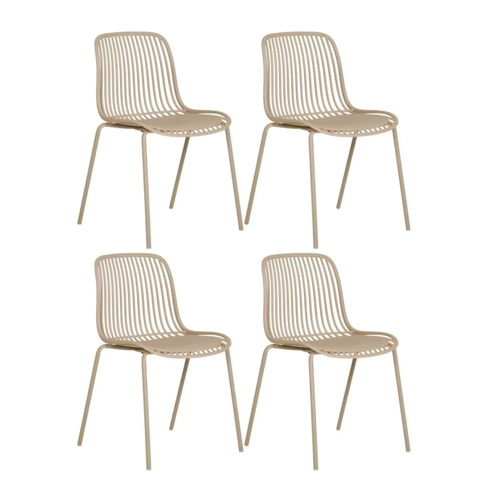 4-pk Branson hagestol beige