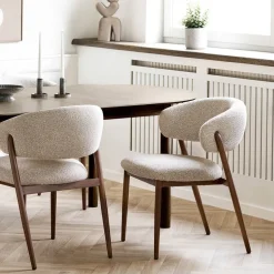 2-pk Cavi spisestol sand/valnøttfarget