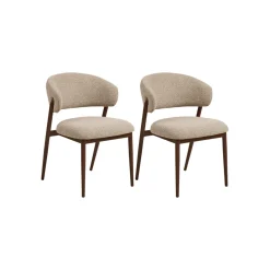 2-pk Cavi spisestol sand/valnøttfarget