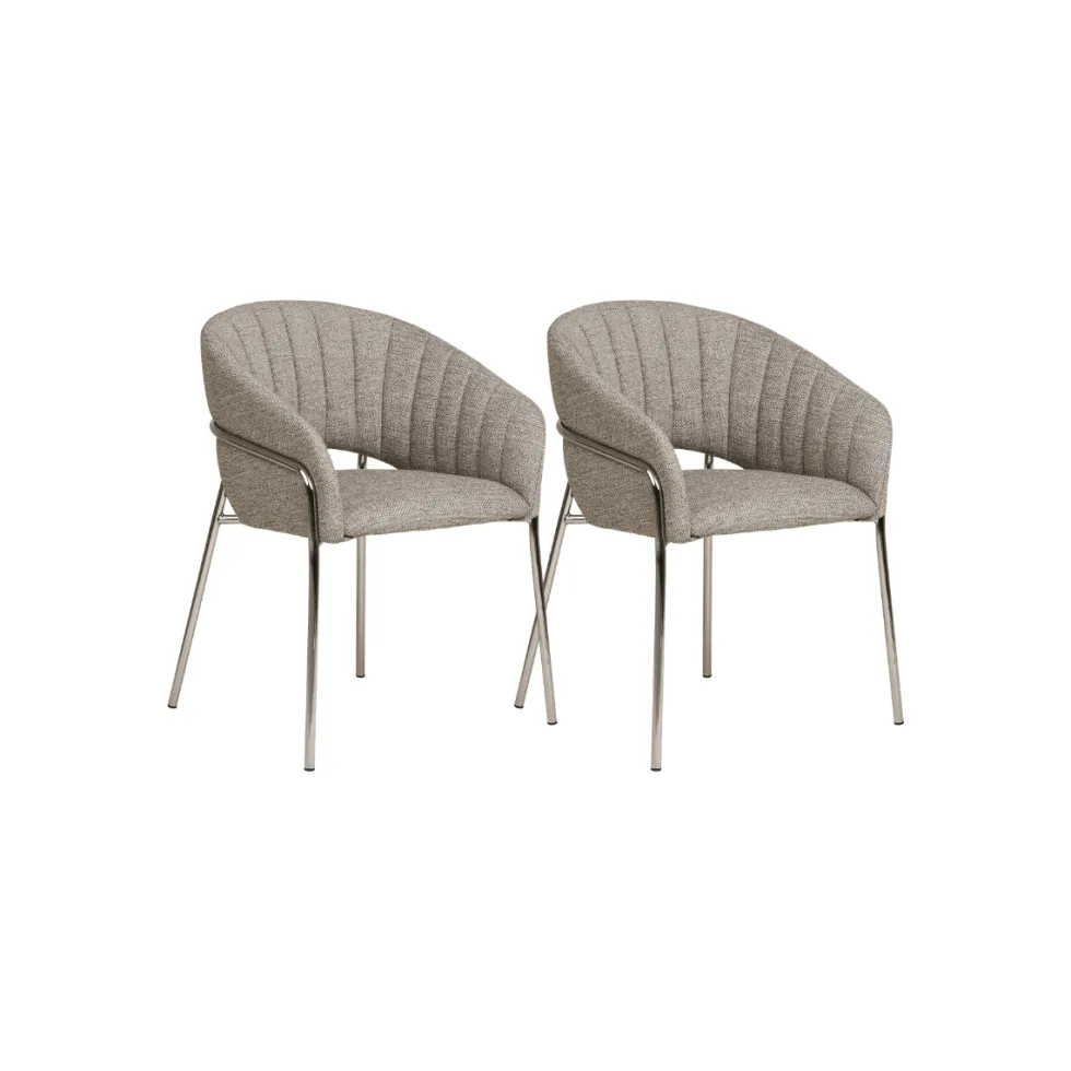 2-pk Costa spisestol lys grå