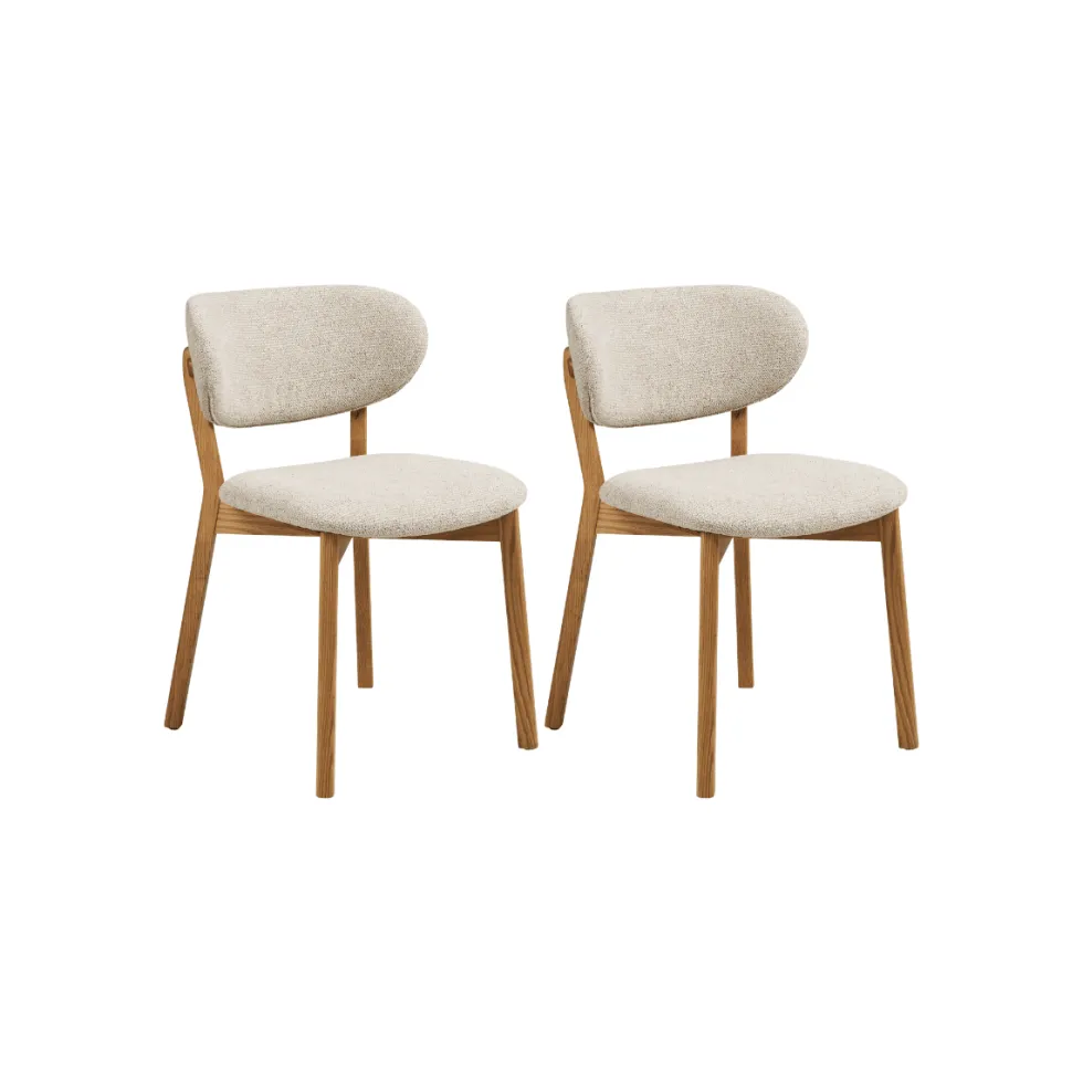 2-pk Dunkirk spisestol natur/beige
