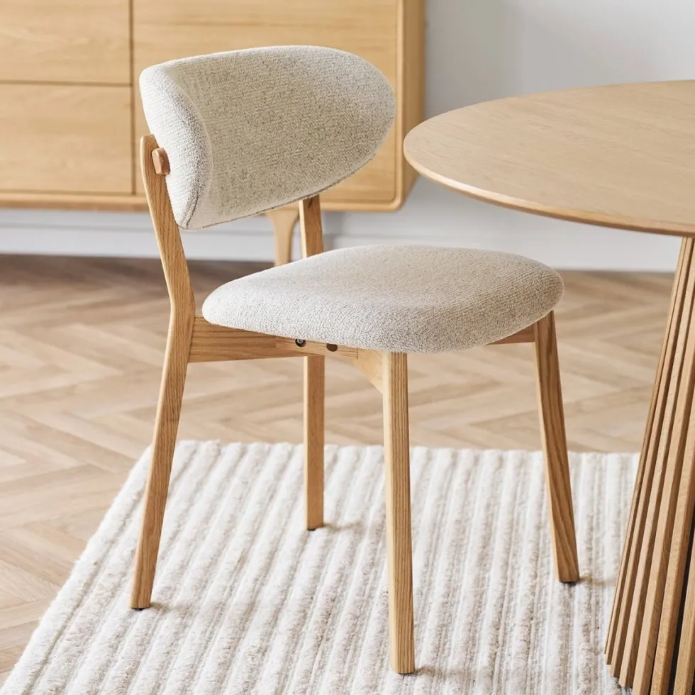 2-pk Dunkirk spisestol natur/beige