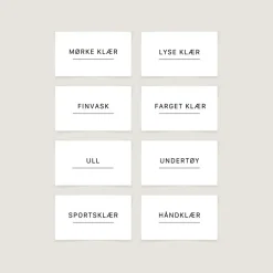 8-pk Etiketter klesvask