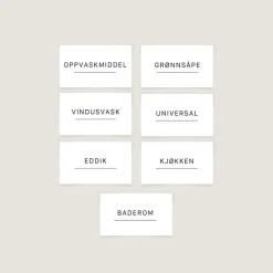 7-pk Etiketter vaskemidler