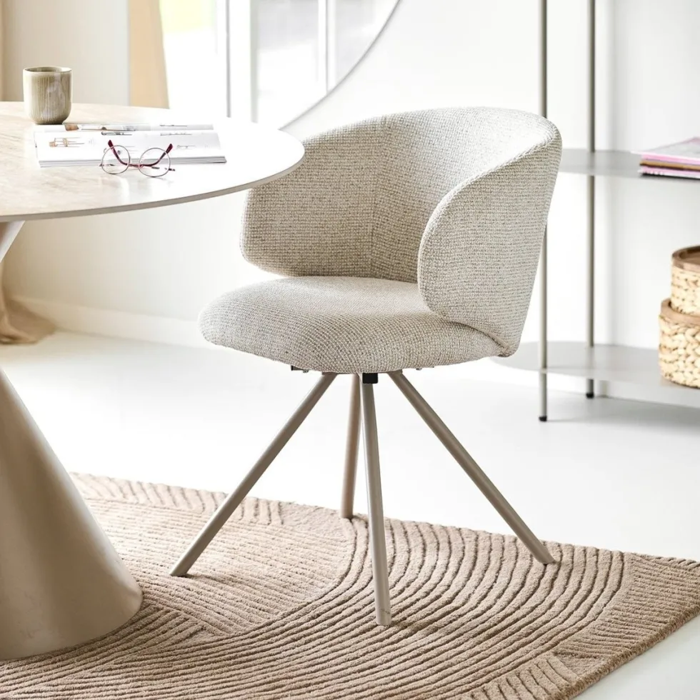 2-pk Fulham dreibar spisestol sand