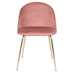 2-pk Geneve velvet rosa/messing spisestol