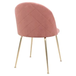 2-pk Geneve velvet rosa/messing spisestol