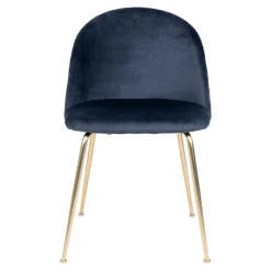 2-pk Geneve velvet spisestol blå