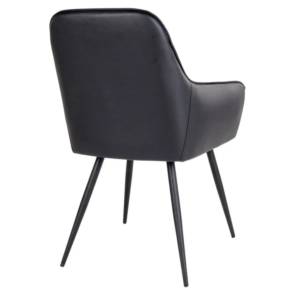 2-pk Harbo spisestol sort PU-skinn