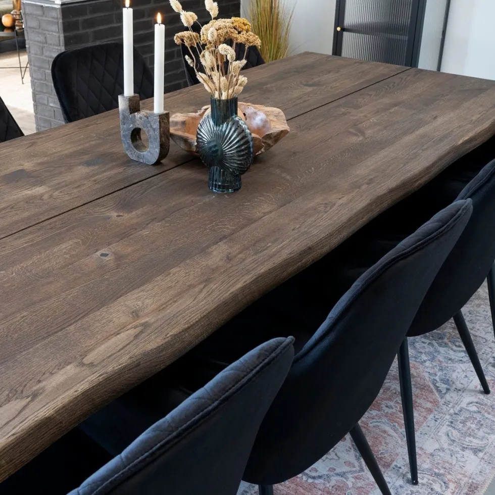 2-pk Harbo spisestol sort velur