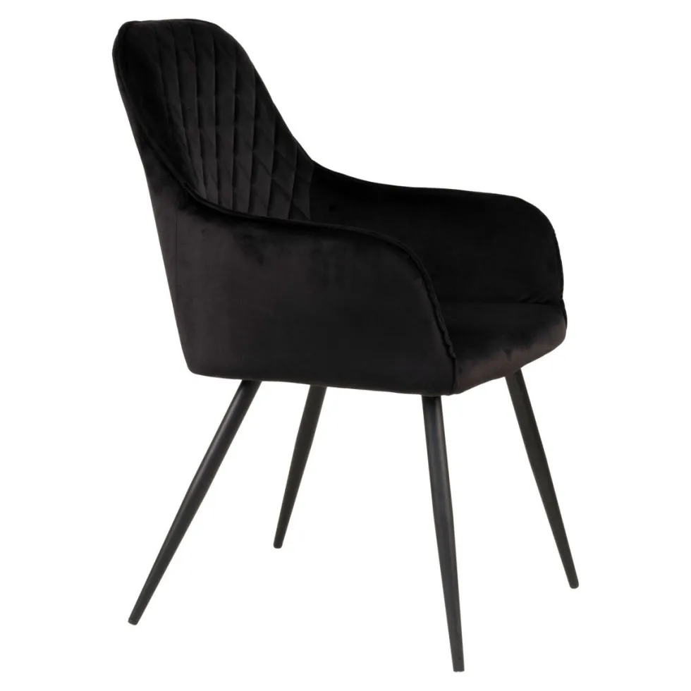 2-pk Harbo spisestol sort velur