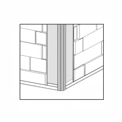 2-pk Innvendig hjørnelister 122 cm