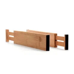 4-pk Justerbar skuffedeler, bambus