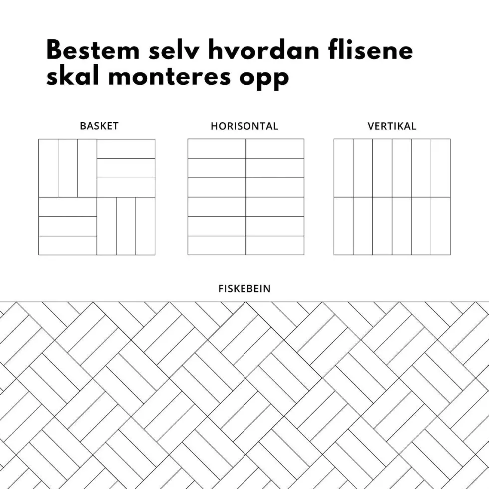 8-pk Katja lys grå selvklebende fliser
