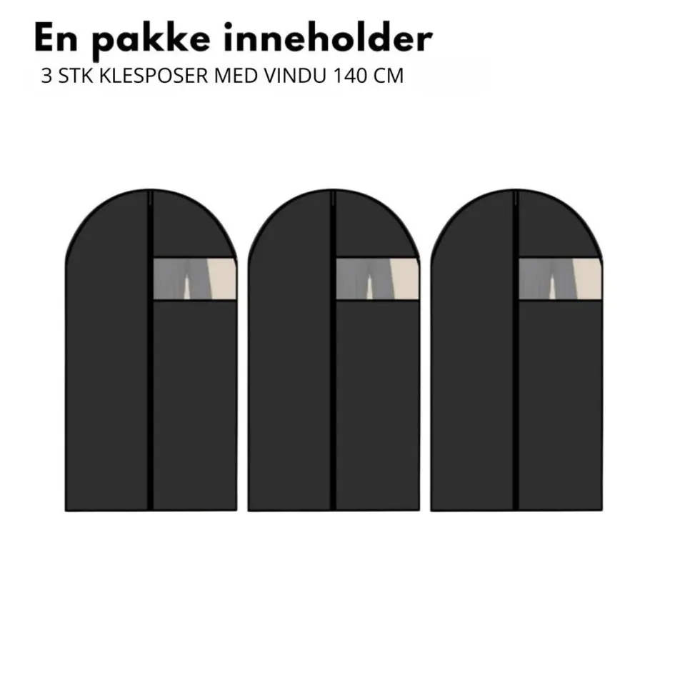 3-pk klespose med vindu