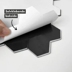 10-pk Latte hexagon selvklebende veggfliser