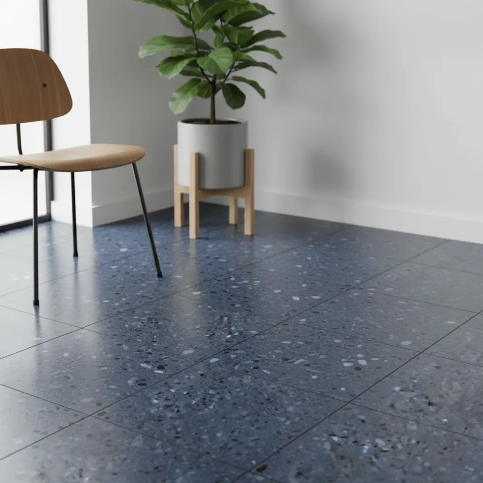 8-pk Lisboa terrazzo blå selvklebende fliser