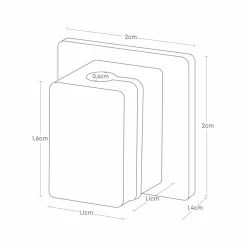 5-pk Magnetisk kabelholder hvit