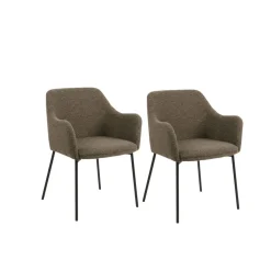 2-pk Melilla spisestol brun