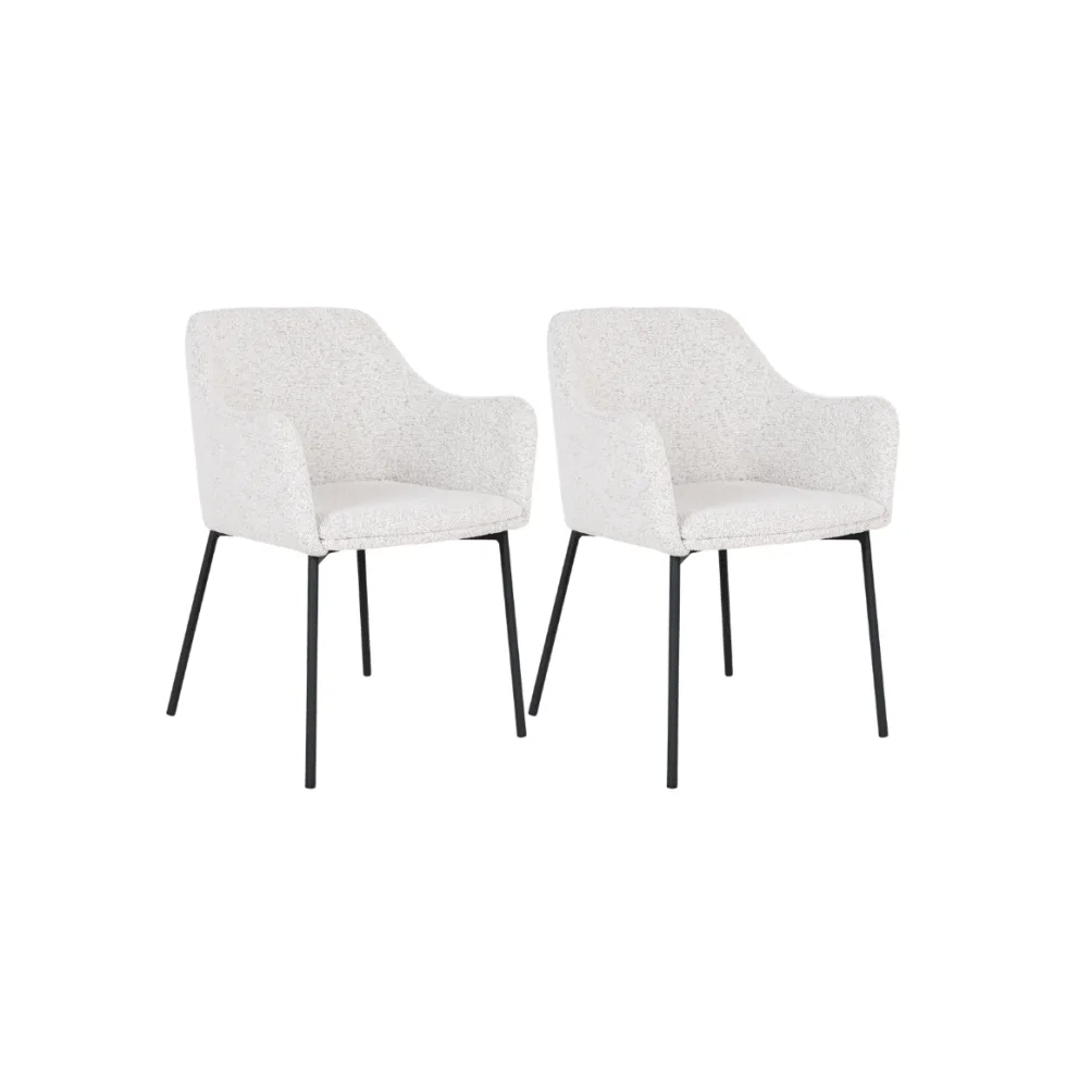 2-pk Melilla spisestol hvit