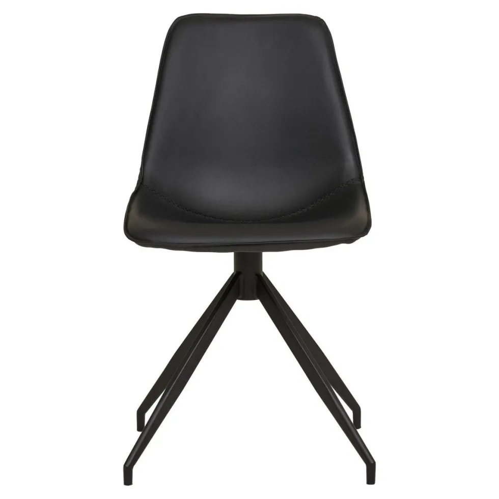2-pk Monaco dreibar spisestol sort